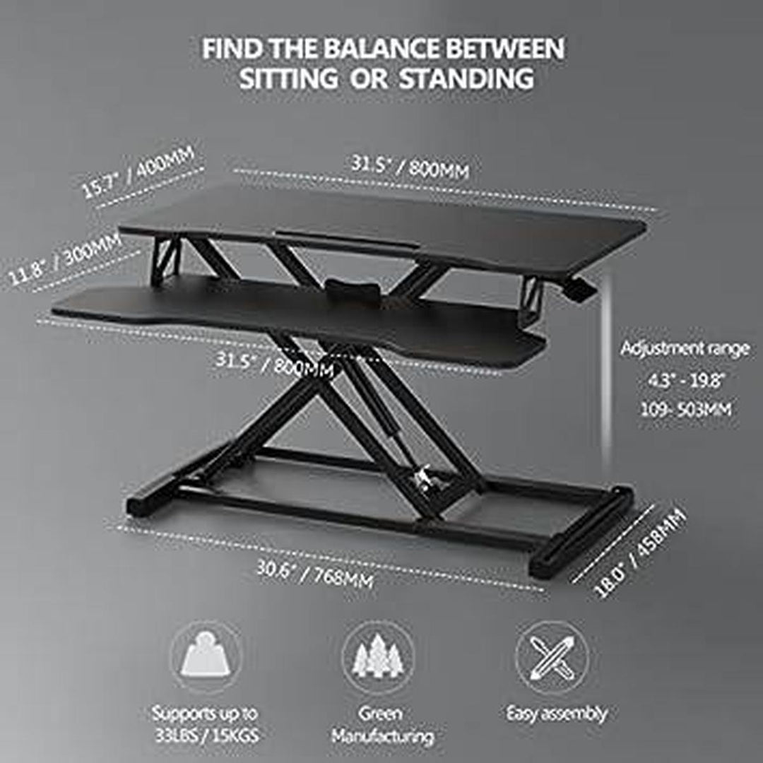FlexiDesk 32 - Adjustable Standing Desk Converter - DOKUTRONIX