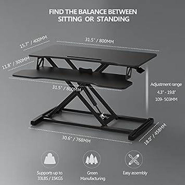 FlexiDesk 32 - Adjustable Standing Desk Converter - DOKUTRONIX