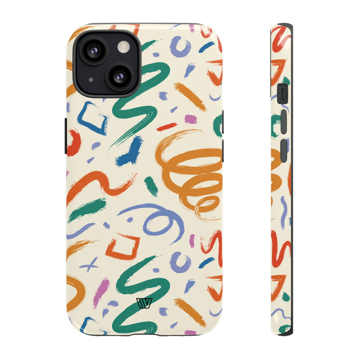 DOODLE BRUSH STROKES | Tough Phone Case