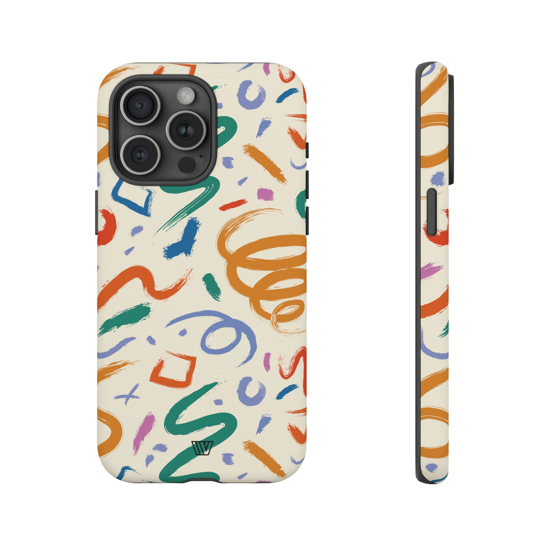 DOODLE BRUSH STROKES | Tough Phone Case