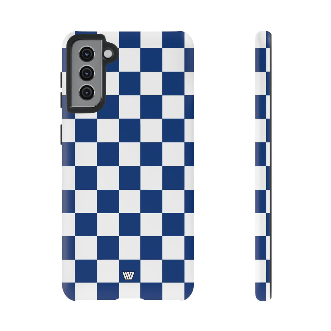 BLUE WHITE CHECKERBOARD | Tough Phone Case