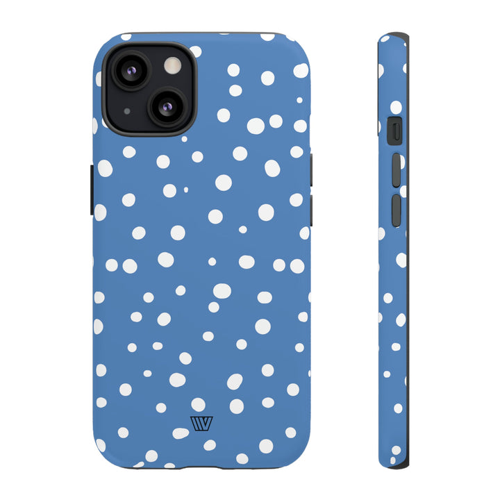DUSTY BLUE DOTS | Tough Phone Case