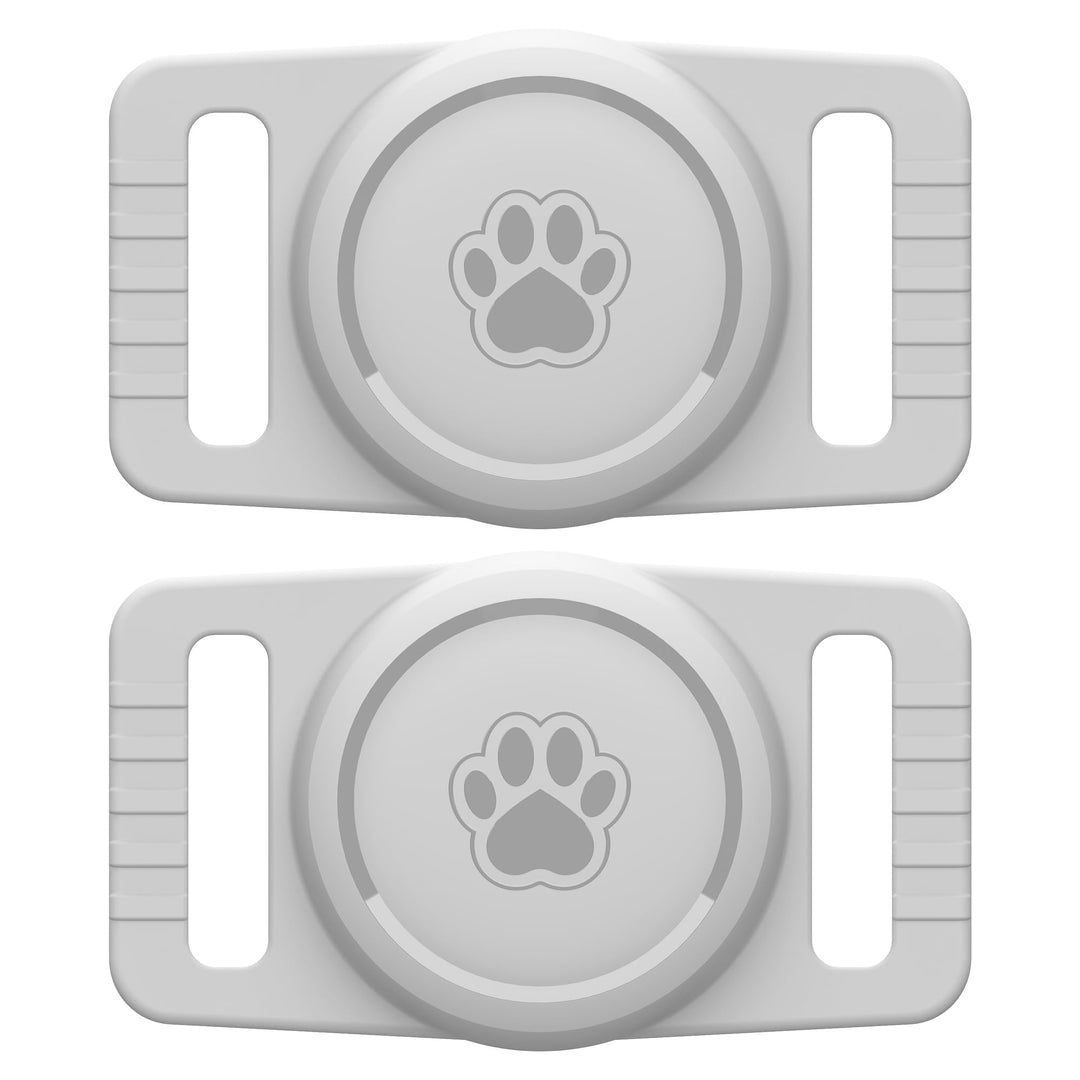 2-Pack Waterproof AirTag Dog Collar Holders – Black Silicone - DOKUTRONIX