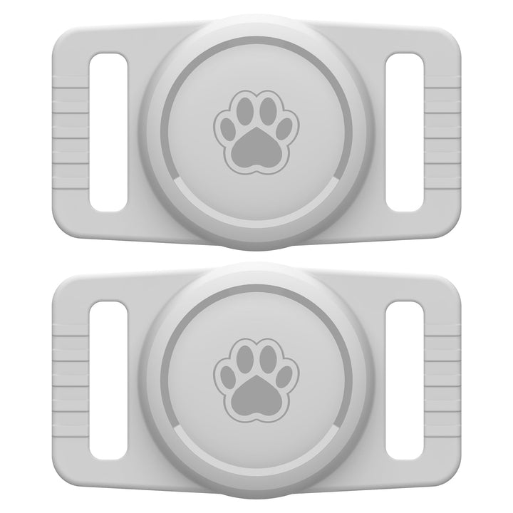 2-Pack Waterproof AirTag Dog Collar Holders – Black Silicone - DOKUTRONIX