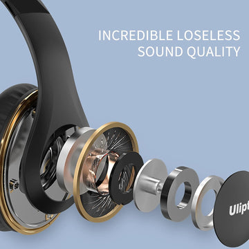 Uliptz Wireless Bluetooth Headphones - Black