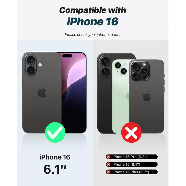 OCASE iPhone 16 Pro Detachable Wallet Case – PU Leather, RFID Blocking (Ice Blue)