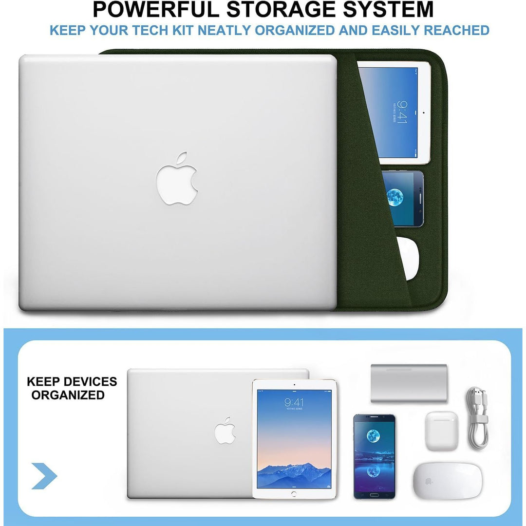 Gray Shockproof 13.3 Laptop Sleeve & Accessory Bag