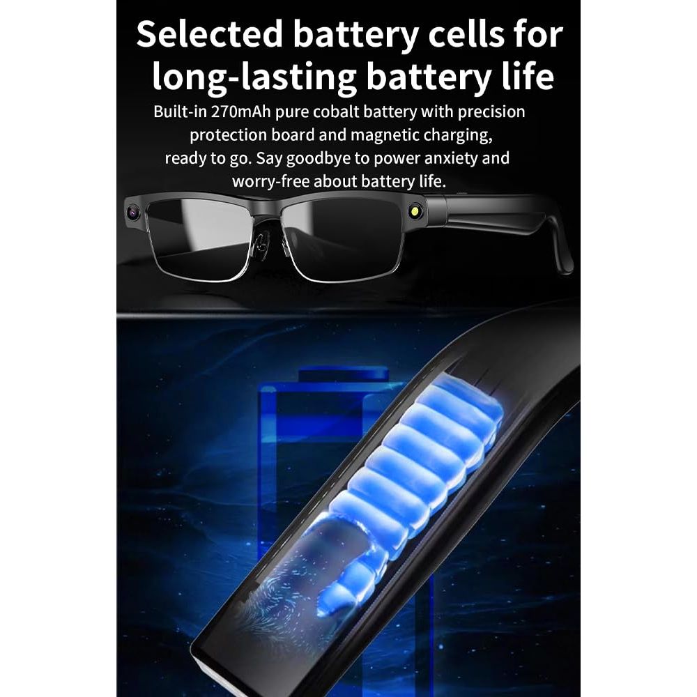 VisionCapture Smart Glasses: HD Photo & Video Recorder