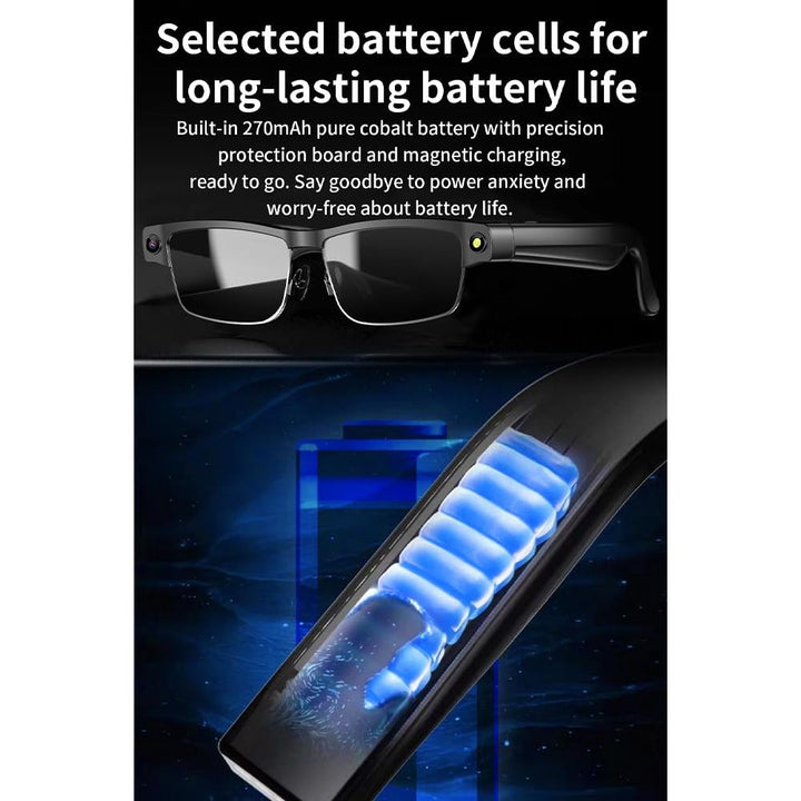 VisionCapture Smart Glasses: HD Photo & Video Recorder