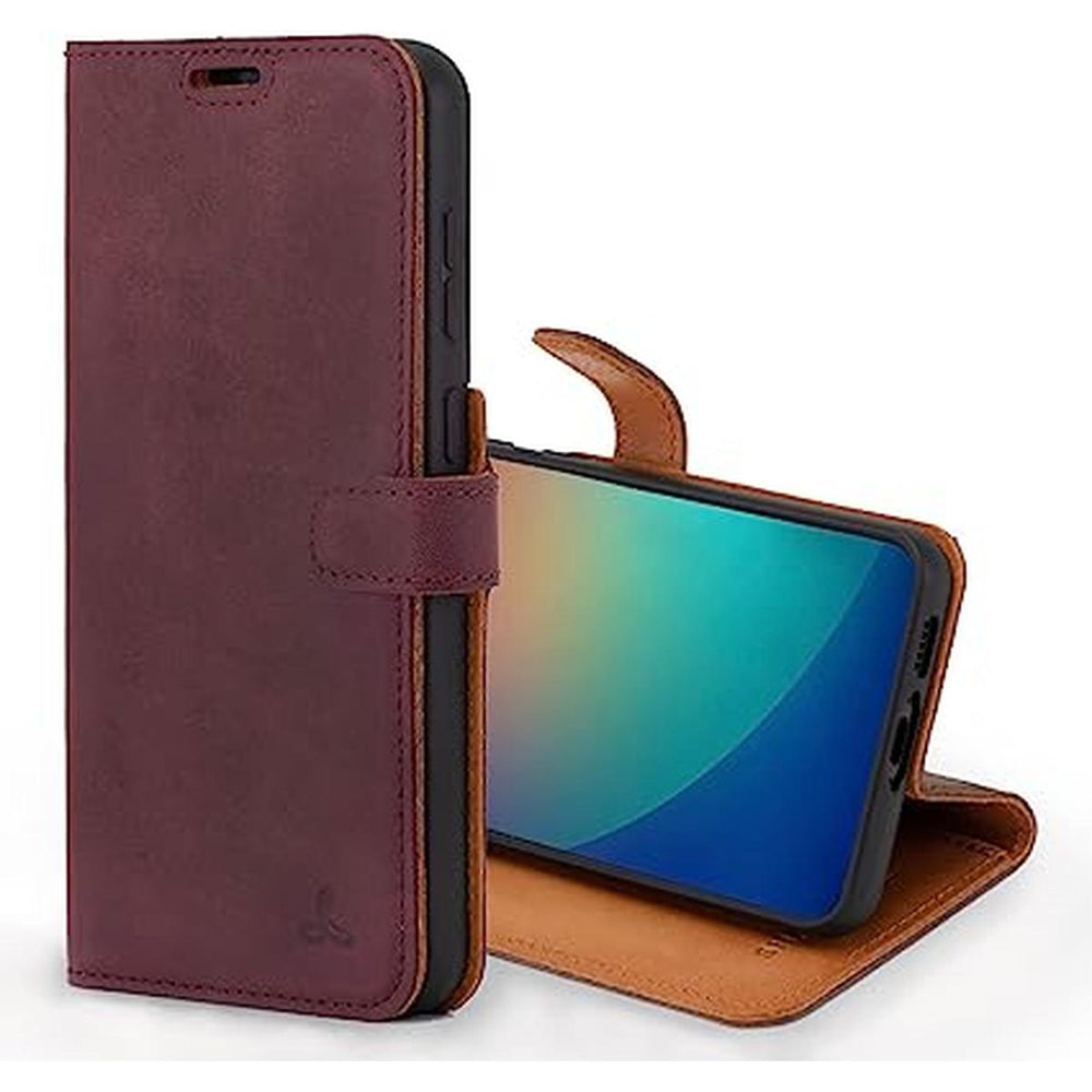 Plum Leather S23 Wallet Case - DOKUTRONIX