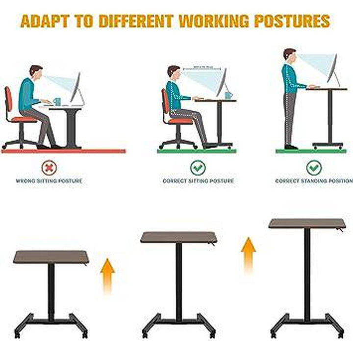 FlexiDesk 28: Adjustable Sit-Stand with Wheels - DOKUTRONIX