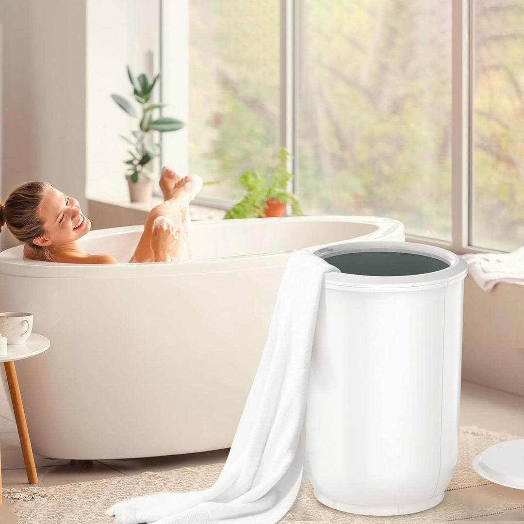 CozyWrap Large Towel Warmer with Wood Handle