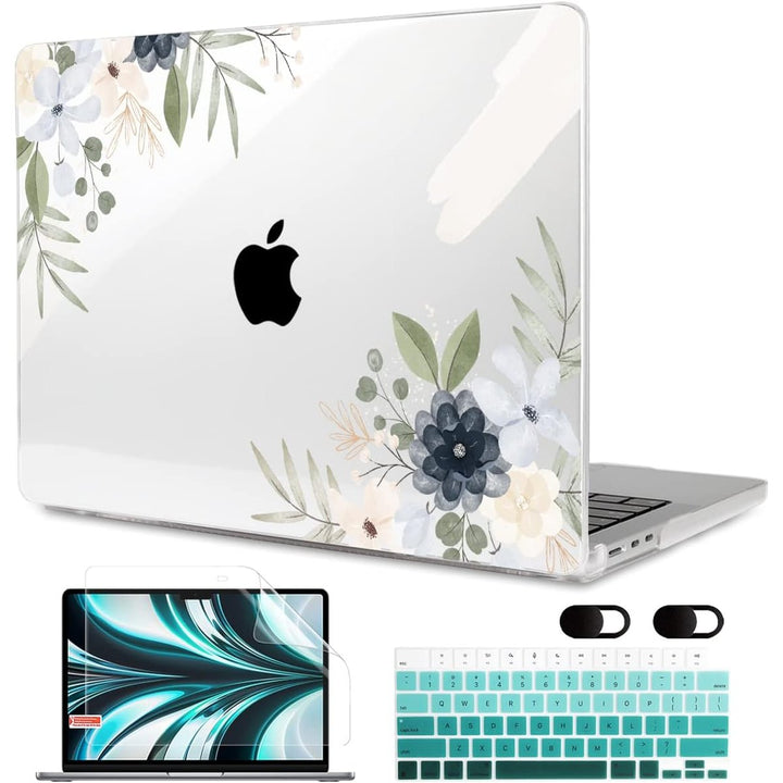 MEEgoodo Floral Hard Shell Case for MacBook Air 13