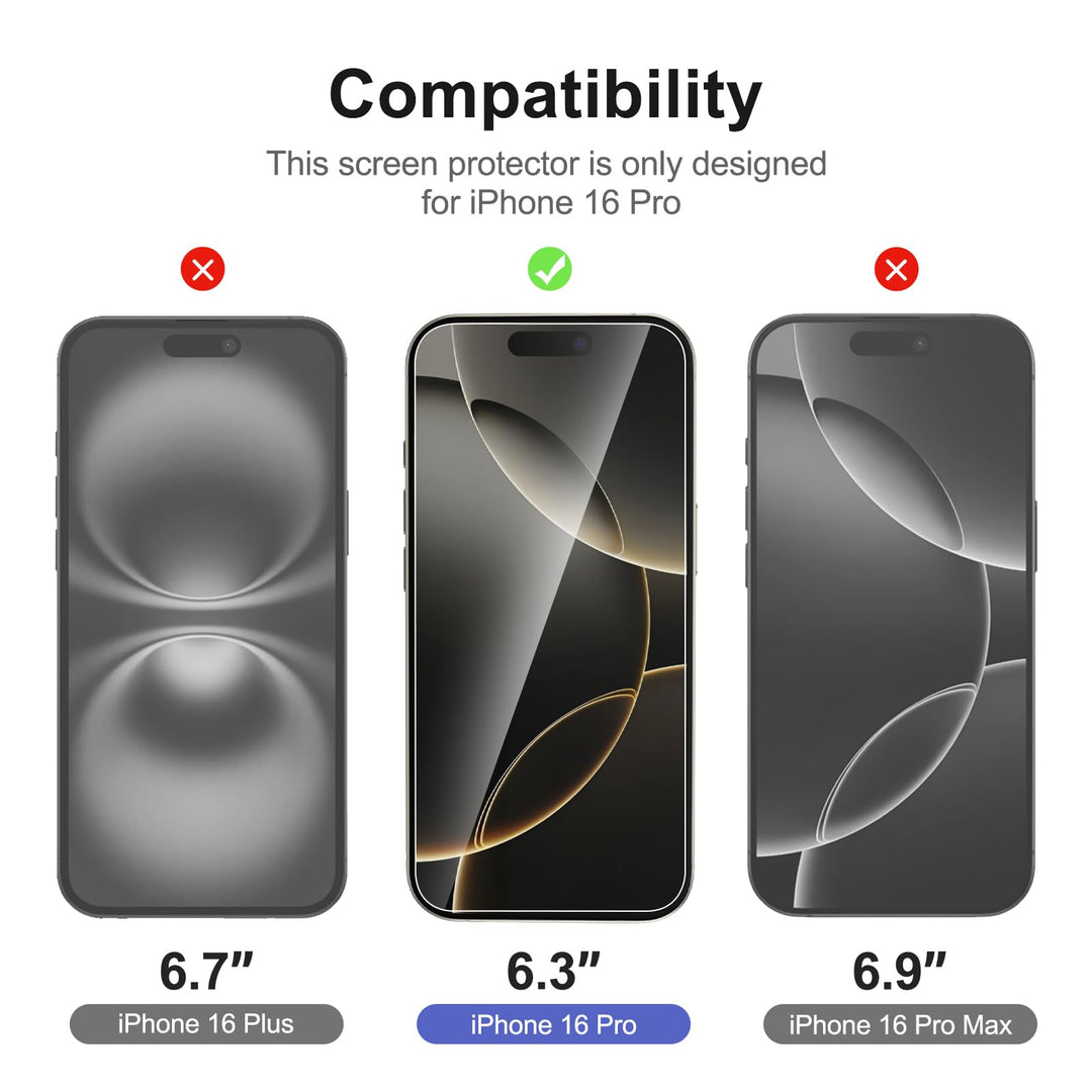 NEW'C Triple Shield: iPhone 16 Pro Protection Kit