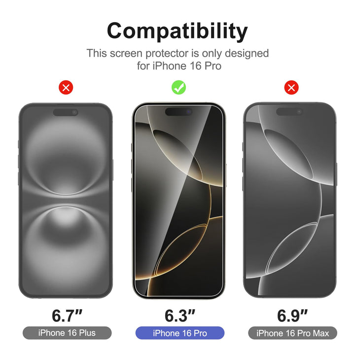 NEW'C Triple Shield: iPhone 16 Pro Protection Kit