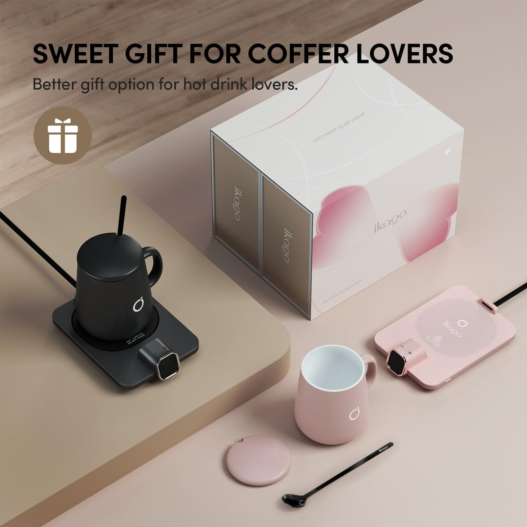 SmartTemp Coffee Mug Warmer Set - Black 15oz