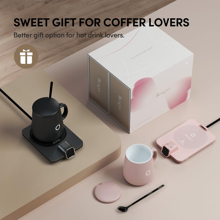 SmartTemp Coffee Mug Warmer Set - Black 15oz