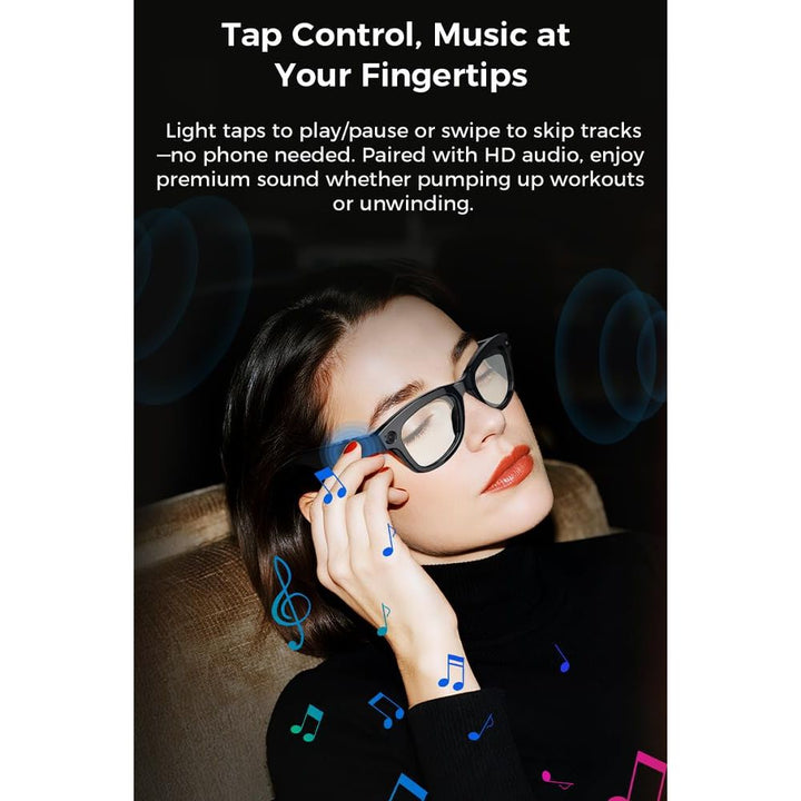 VisionCapture Smart Glasses: HD Photo & Video Recorder