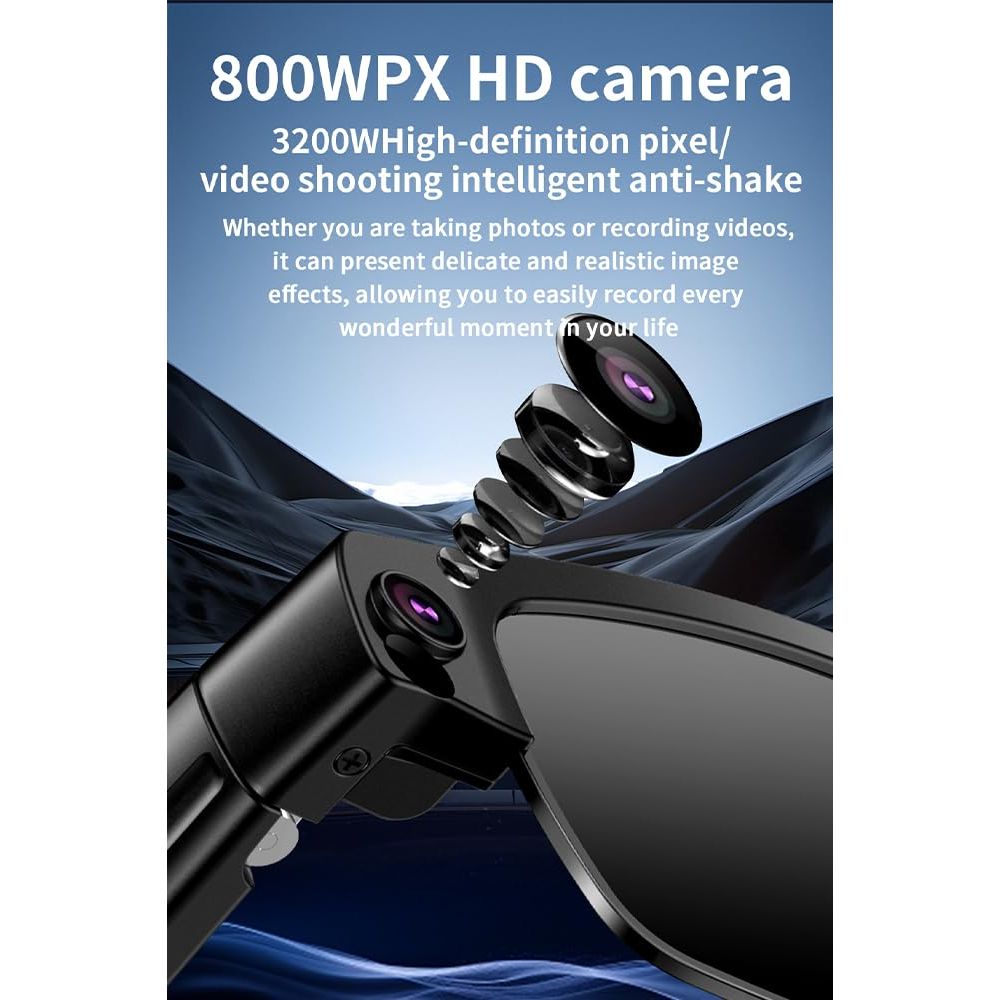 VisionCapture Smart Glasses: HD Photo & Video Recorder