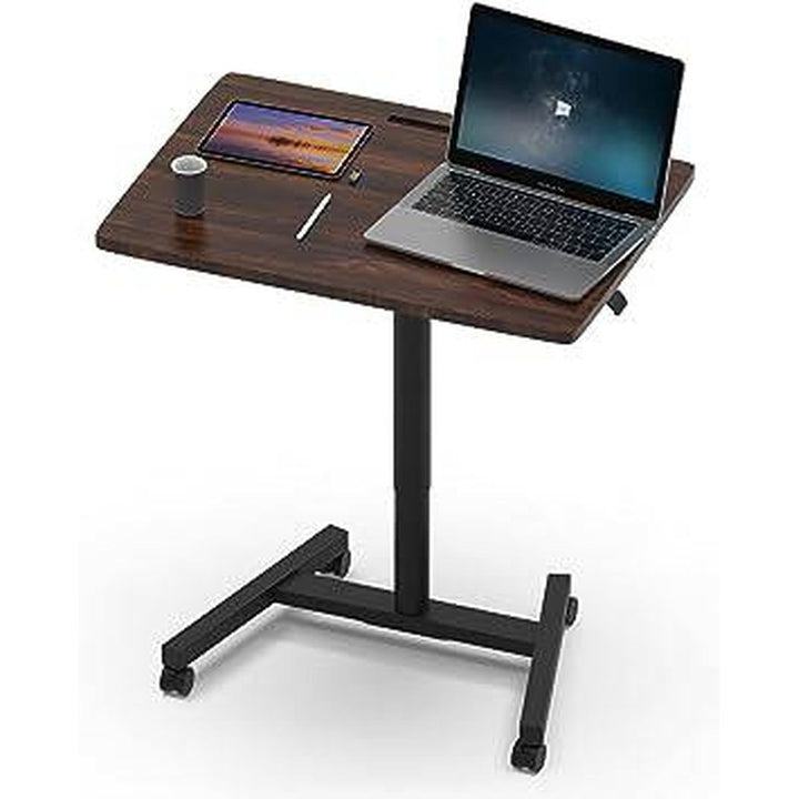 Rustic Roll-Top Height Adjustable Sit-Stand Desk - DOKUTRONIX