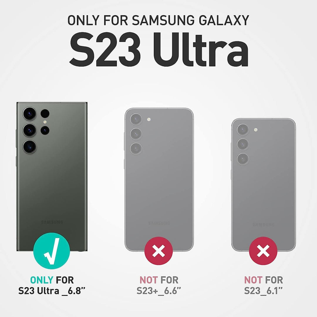 SUPCASE for Samsung Galaxy S23 Ultra Case with Stand, [Unicorn Beetle Pro] [2 Front Frames] [Built-in Screen Protector & Belt-Clip] Military-Grade Protection Phone Case for Galaxy S23 Ultra, Black - DOKUTRONIX