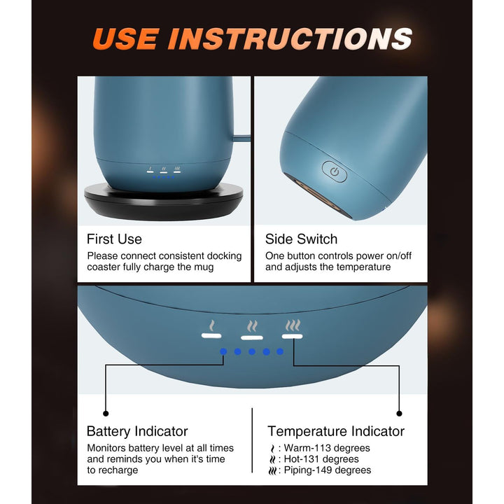 HeatMate 16oz Coffee Mug
