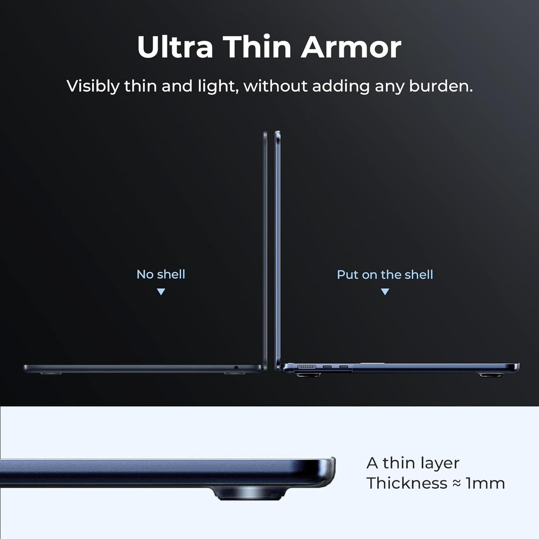 EooCoo Ultra Thin Midnight Armor for MacBook Air 13
