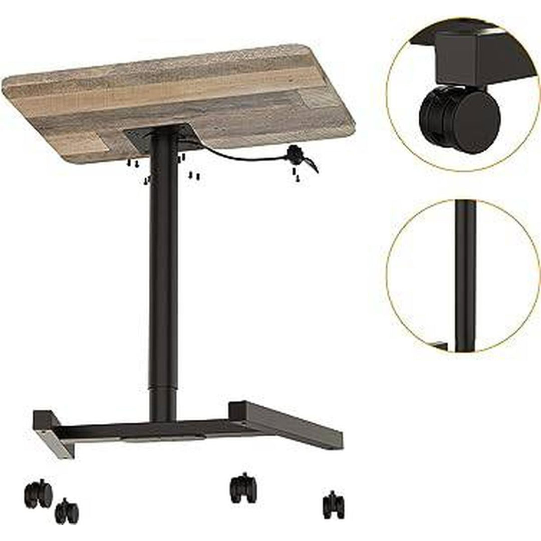 FlexiDesk: 28 Height Adjustable Rolling Laptop Desk - DOKUTRONIX