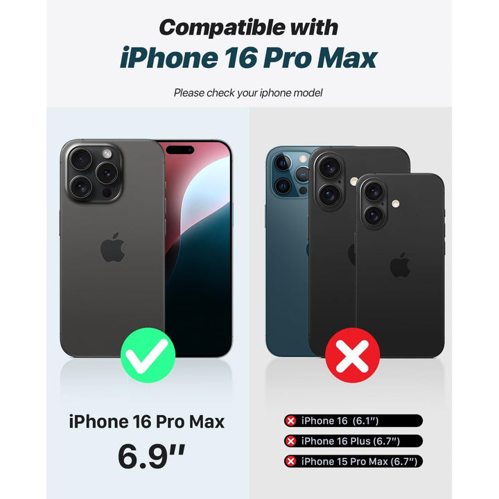 OCASE iPhone 16 Pro Detachable Wallet Case – PU Leather, RFID Blocking (Ice Blue)