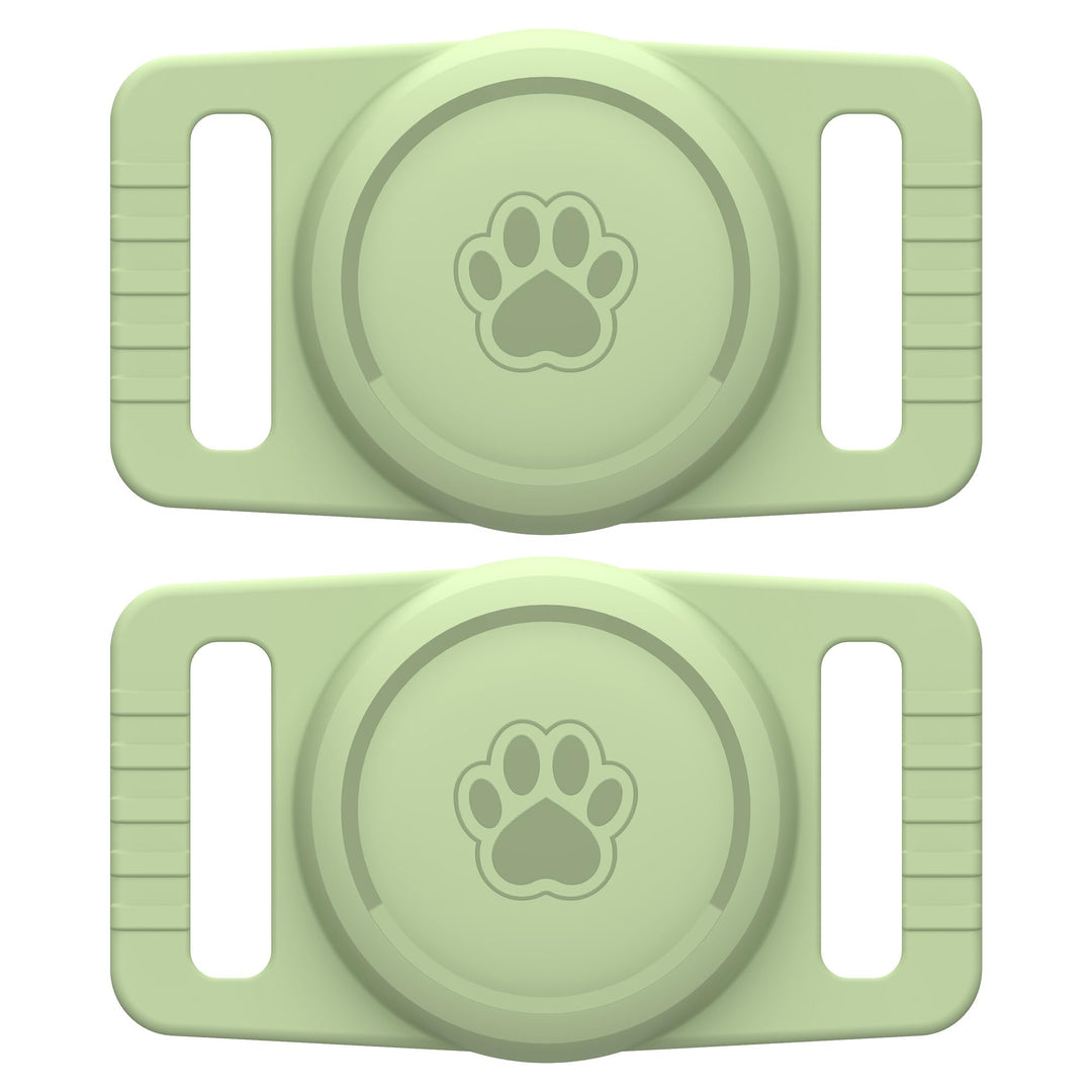 2-Pack Waterproof AirTag Dog Collar Holders – Black Silicone - DOKUTRONIX