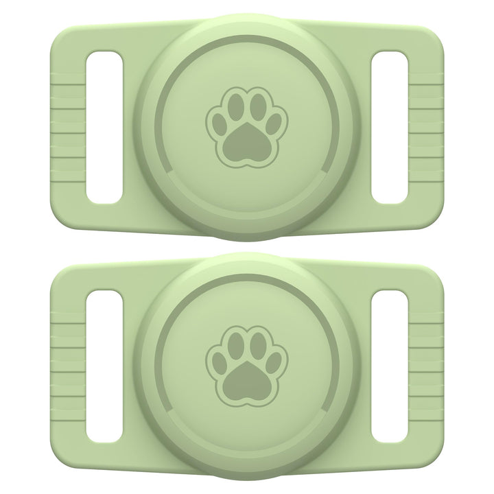 2-Pack Waterproof AirTag Dog Collar Holders – Black Silicone - DOKUTRONIX