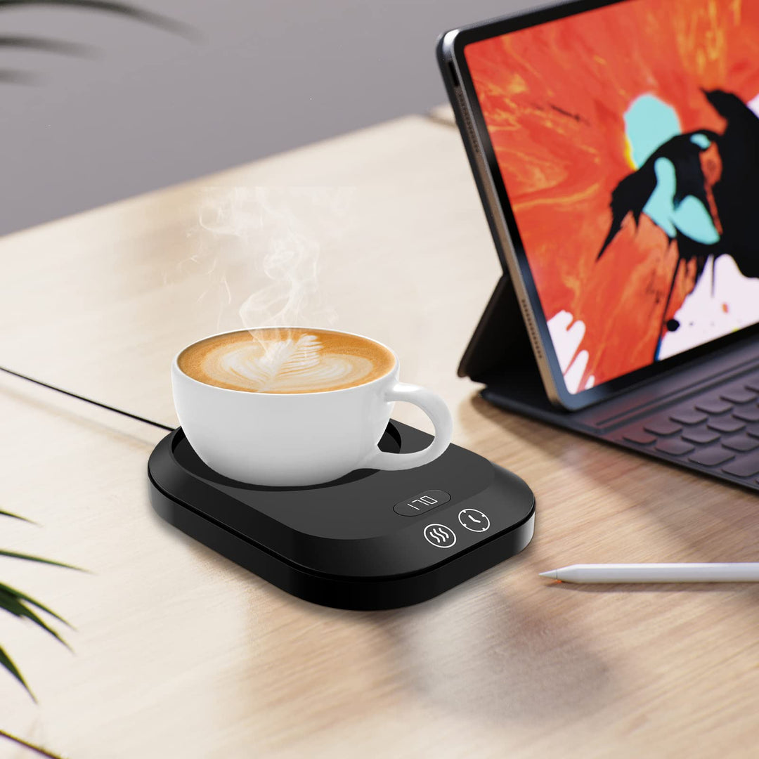 SmartDesk Mug Warmer Pro: 3-Temp, Timer & Auto Shut-Off
