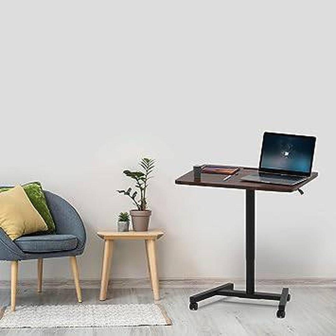 Rustic Roll-Top Height Adjustable Sit-Stand Desk - DOKUTRONIX