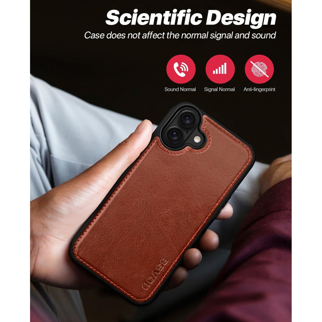 OCASE iPhone 16 Pro Detachable Wallet Case – PU Leather, RFID Blocking (Ice Blue)