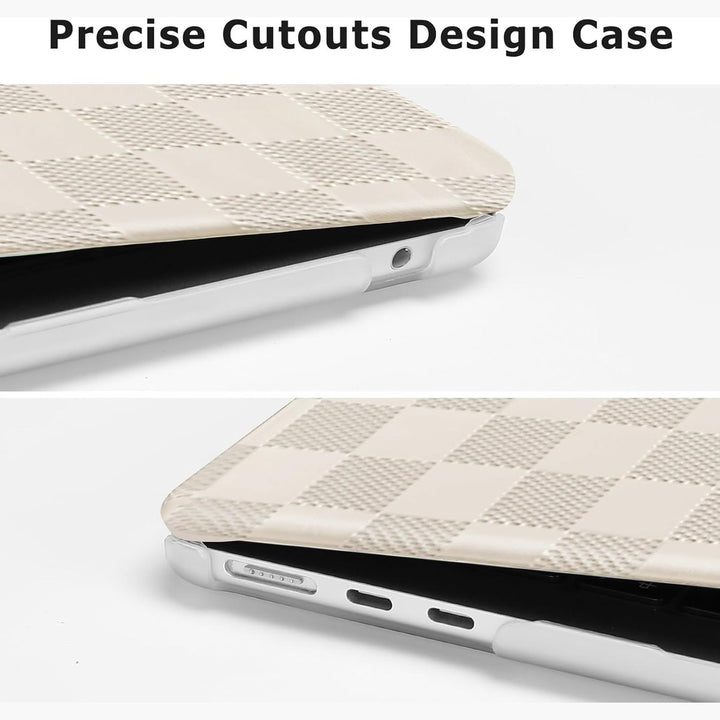 Beige Checker MacBook Air Case & Keyboard Cover