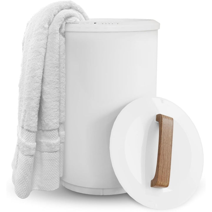 SAMEAT Luxe Towel Warmer Bucket with Wood Handle
