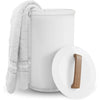 SAMEAT Luxe Towel Warmer Bucket with Wood Handle