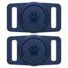 2-Pack Waterproof AirTag Dog Collar Holders – Black Silicone