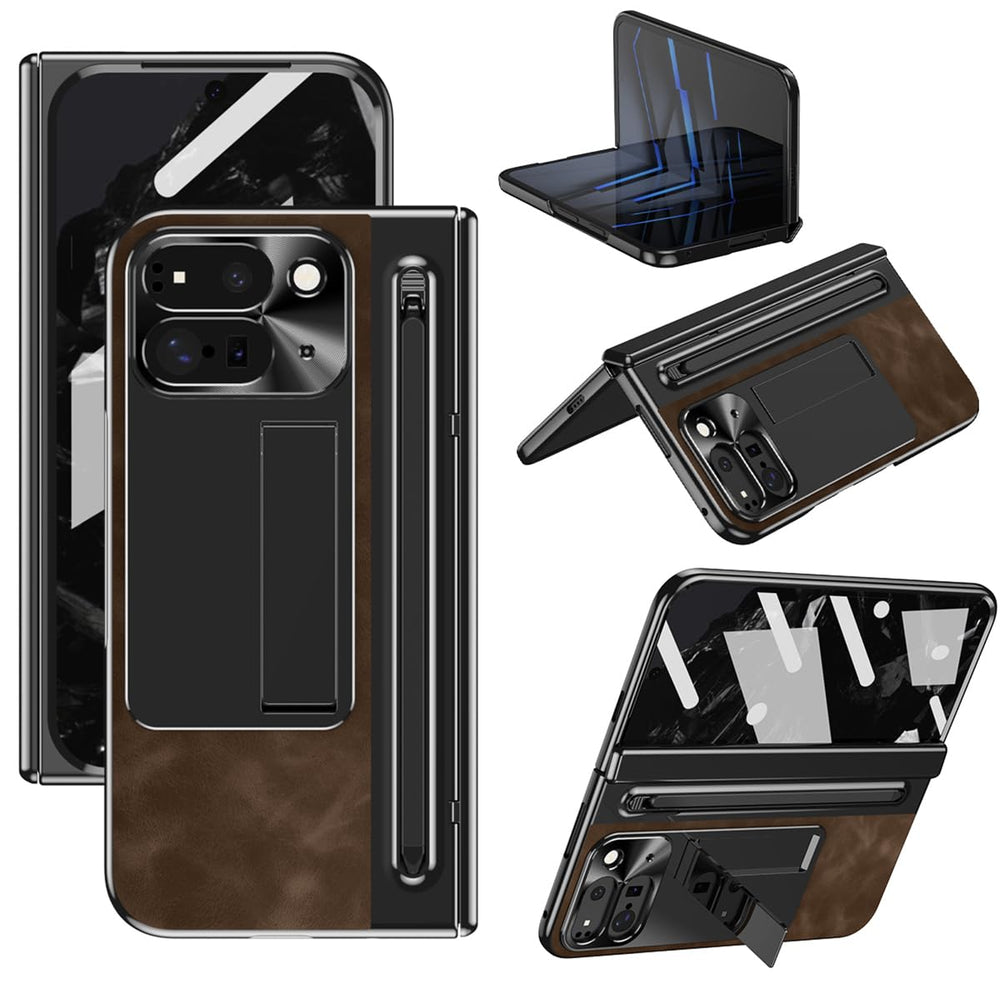 NINKI Fold Case for Pixel 10 Pro - Brown Elegance - DOKUTRONIX