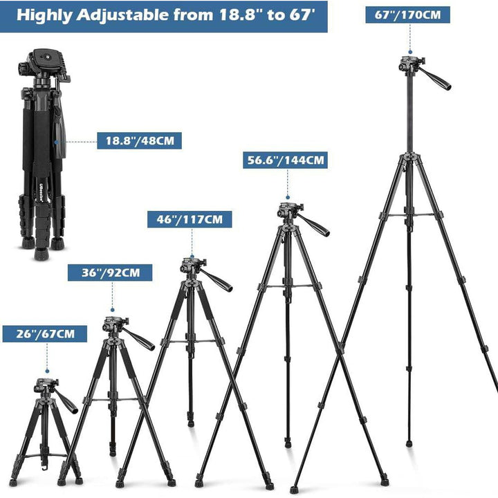 Tripod Pro 67: Bluetooth & Bag Included - DOKUTRONIX