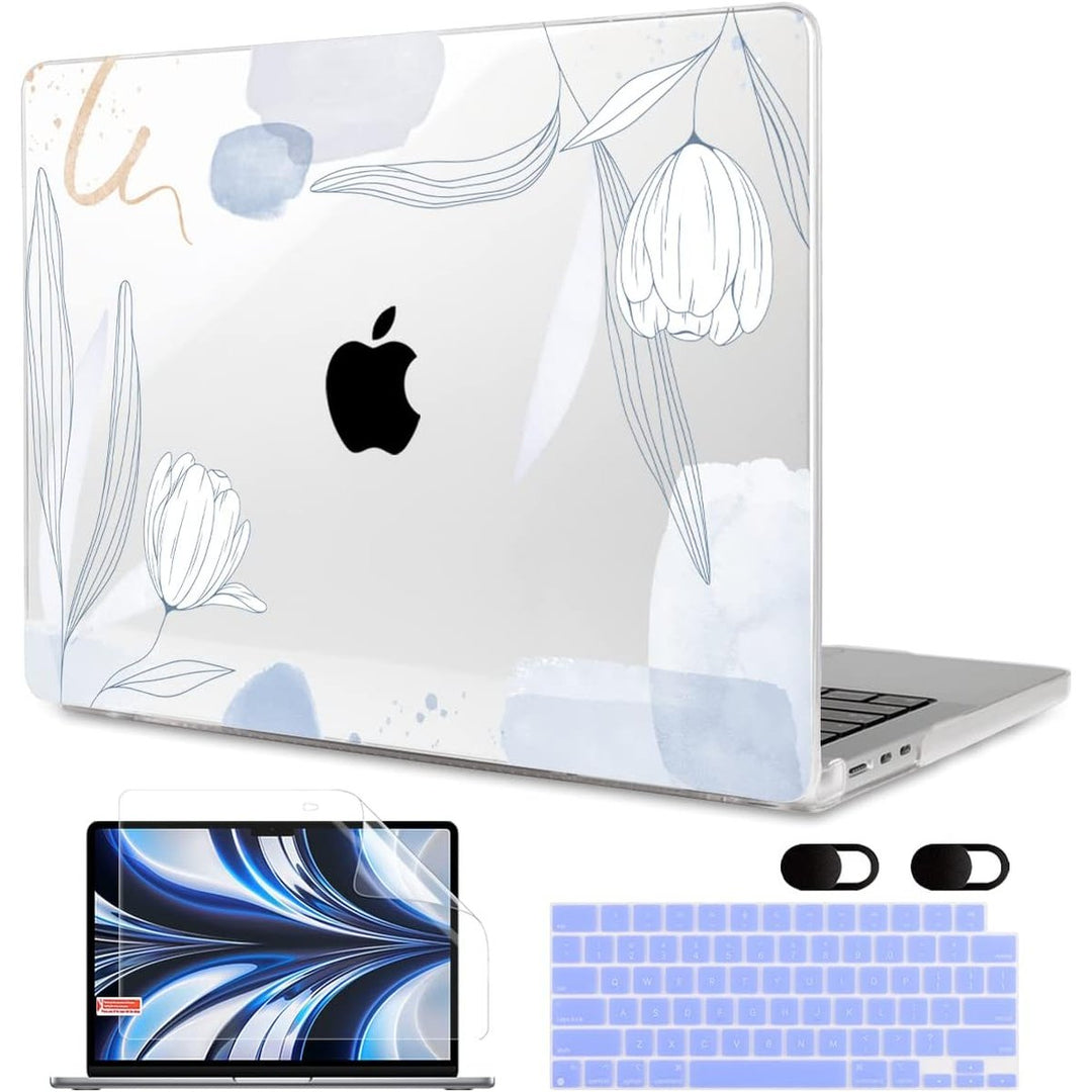 MEEgoodo Floral Hard Shell Case for MacBook Air 13