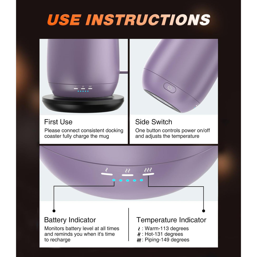 HeatMate 16oz Coffee Mug