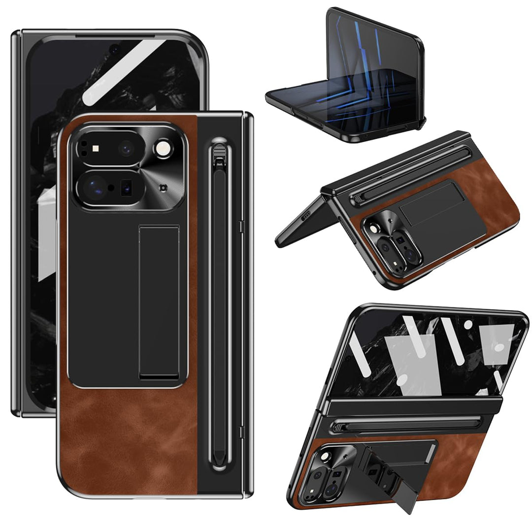 NINKI Fold Case for Pixel 10 Pro - Brown Elegance - DOKUTRONIX