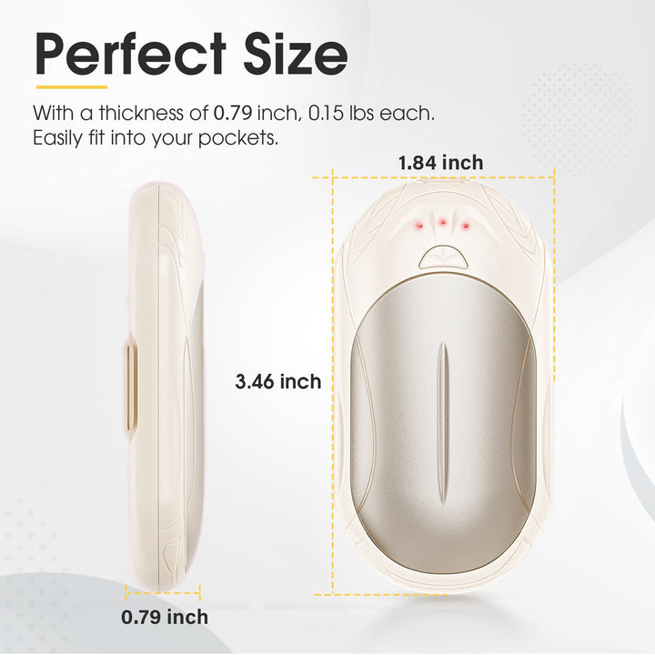 SmartHeat Duo: 20Hrs Rechargeable Hand Warmers