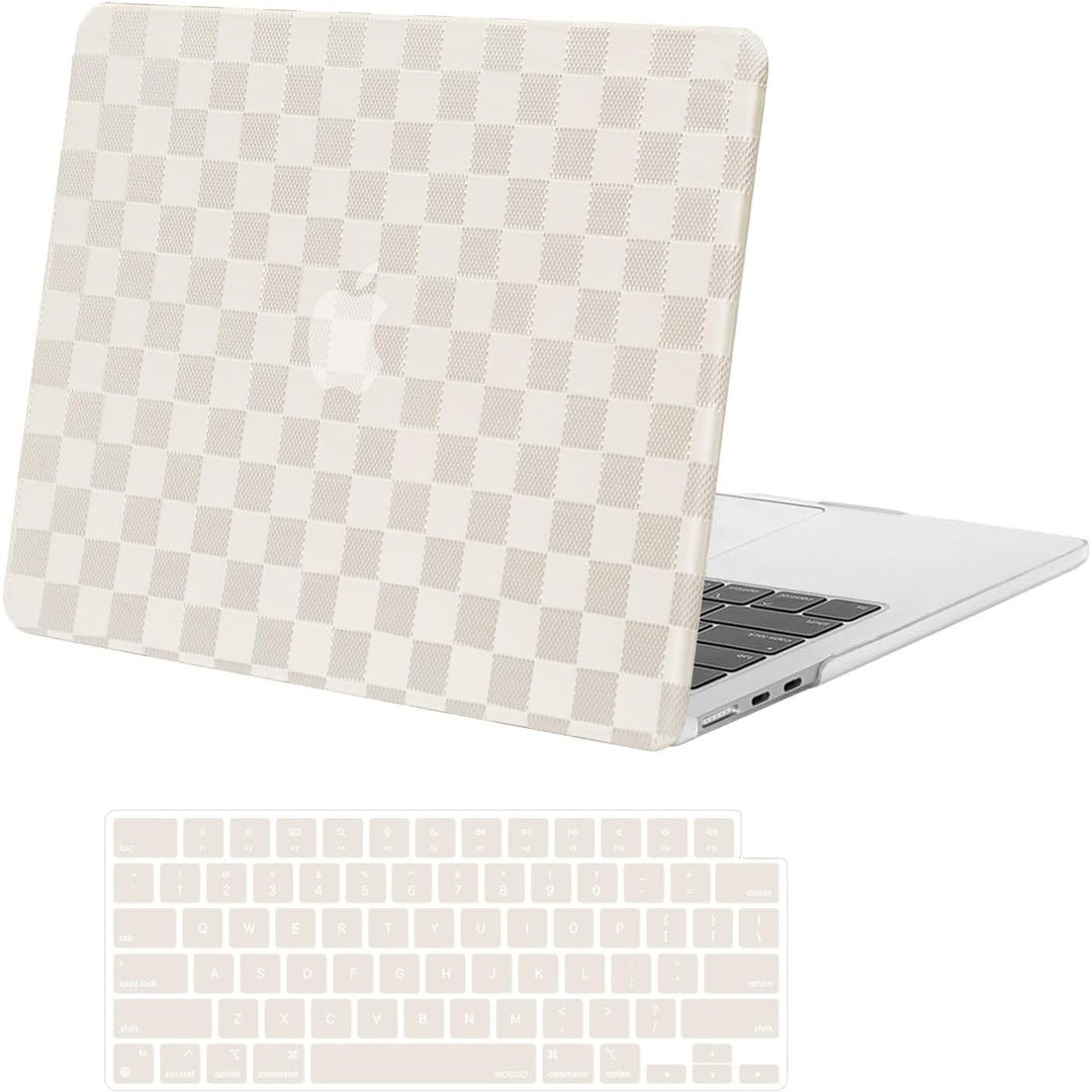 Beige Checker MacBook Air Case & Keyboard Cover
