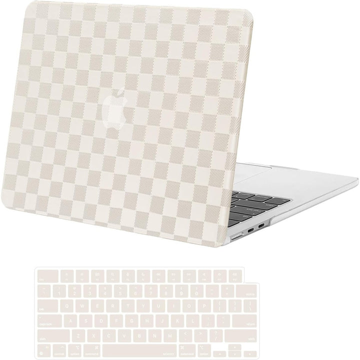 Beige Checker MacBook Air Case & Keyboard Cover