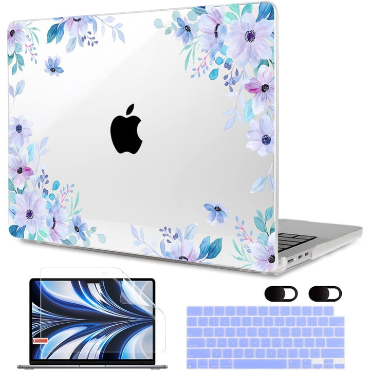 MEEgoodo Floral Hard Shell Case for MacBook Air 13