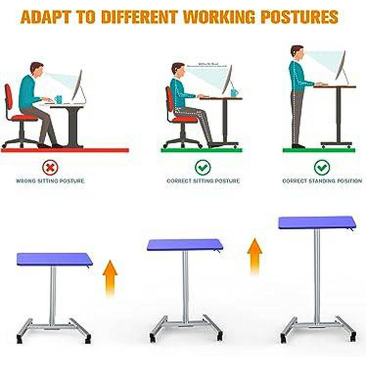 Purple Laptop Sit Stand Desk - DOKUTRONIX