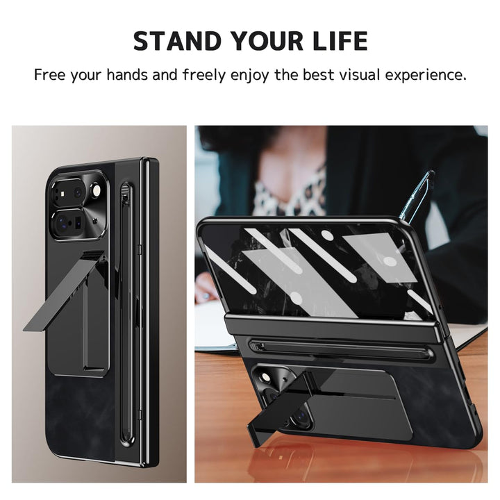 NINKI Fold Case for Pixel 10 Pro - Brown Elegance - DOKUTRONIX