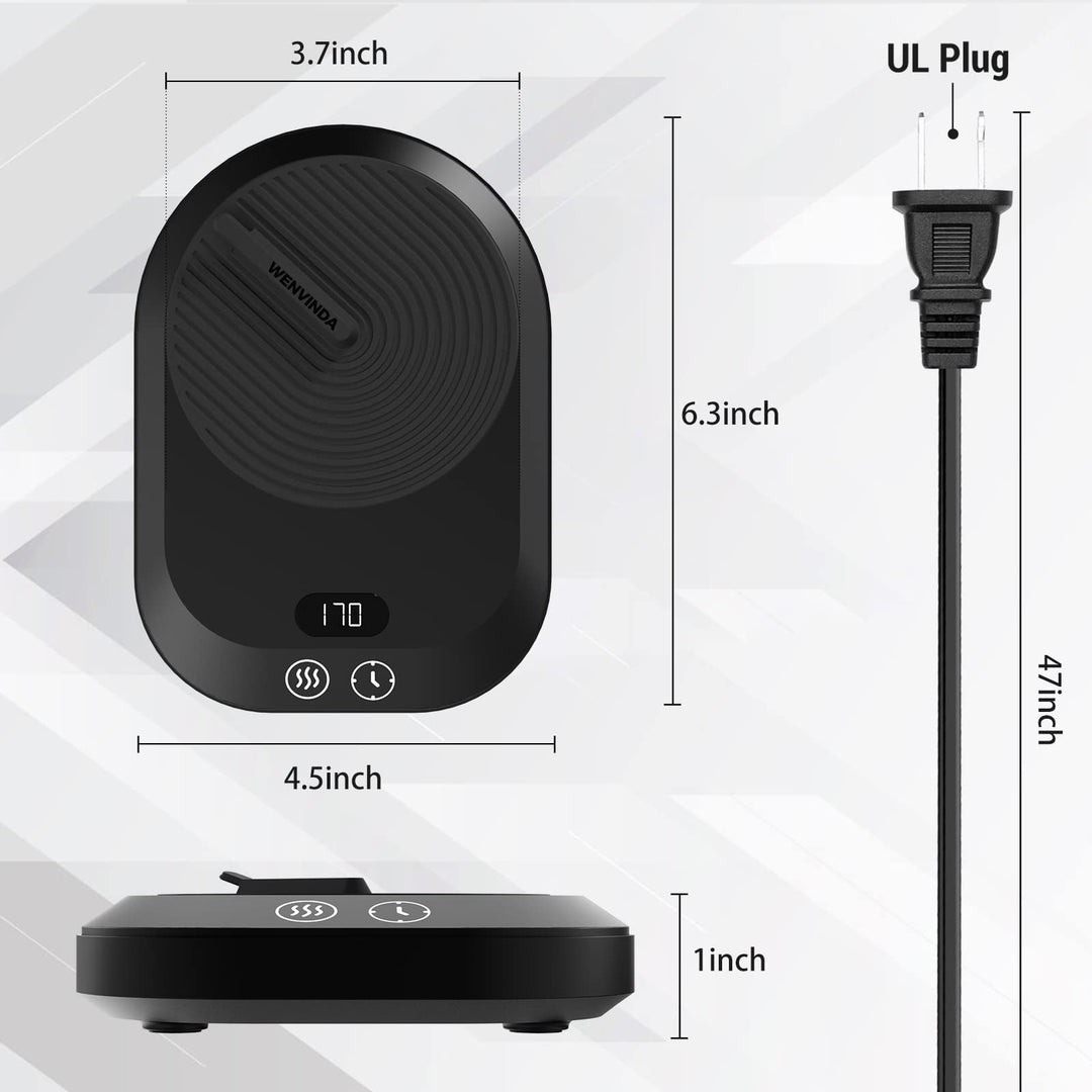 SmartDesk Mug Warmer Pro: 3-Temp, Timer & Auto Shut-Off